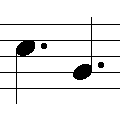 Example of dotted notes
