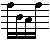 Example of beamed quavers